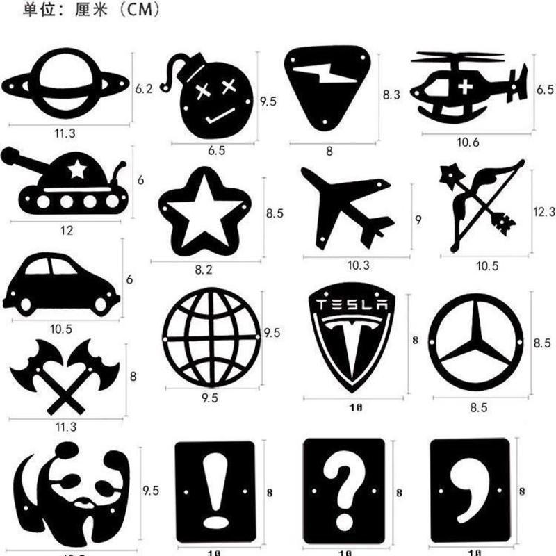 儿童成人造型模板宝宝个性雕刻花理发模型小孩电推剪发型图案模具18个