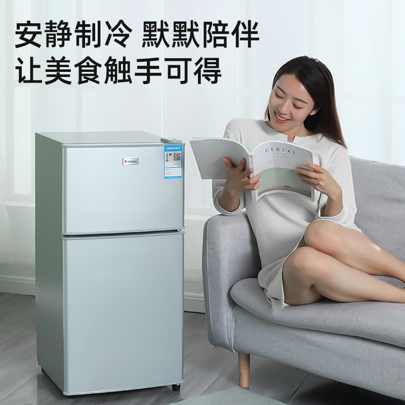 志高(CHIGO)小冰箱家用小型宿舍租房用办公室双门电冰箱_银色98LM170AW一级铜管