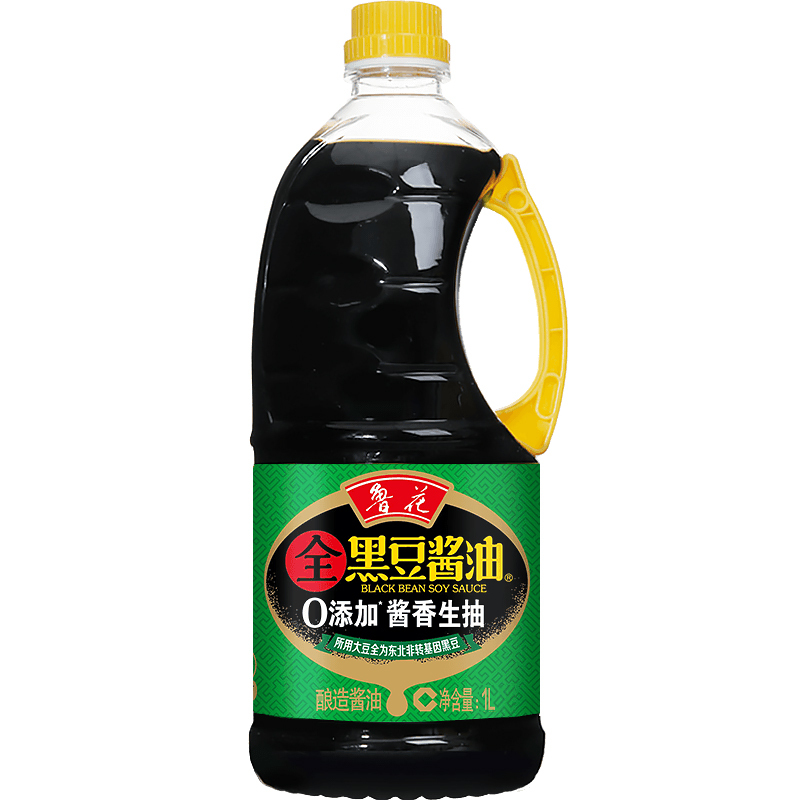 鲁花全黑豆酱油酱香生抽1L