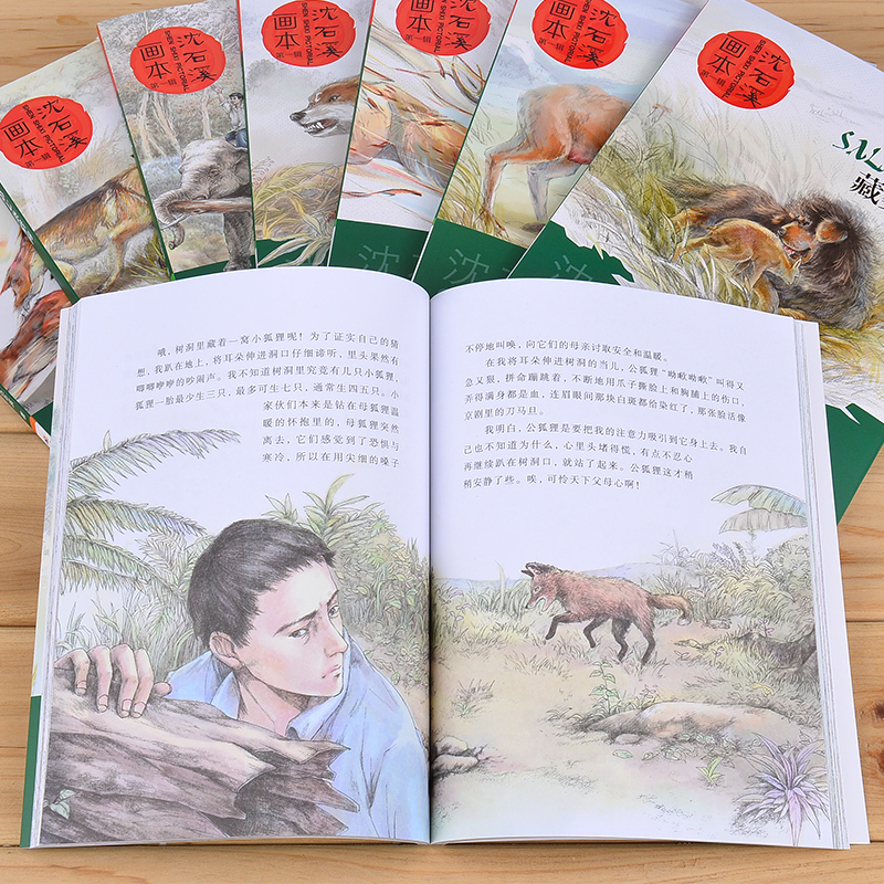 疤脸狮王 [正版]沈石溪系列画本中外动物小说大王经典品藏书系列后一头战象斑羚飞渡第七条猎狗红奶羊白象家族小学生四五六年级