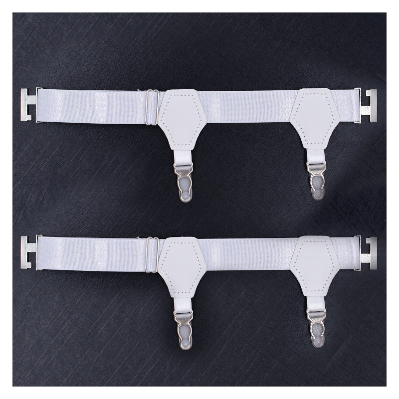 白色男士袜夹绑小腿环固定袜子防滑吊袜带女士长袜丝袜防皱吊袜夹