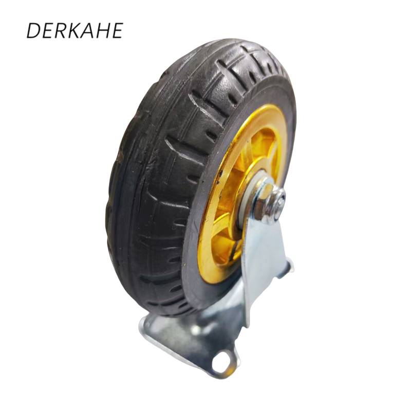 DERKAHE 中型手推车橡胶轮 φ125×32(5寸) 定向款 个高清大图