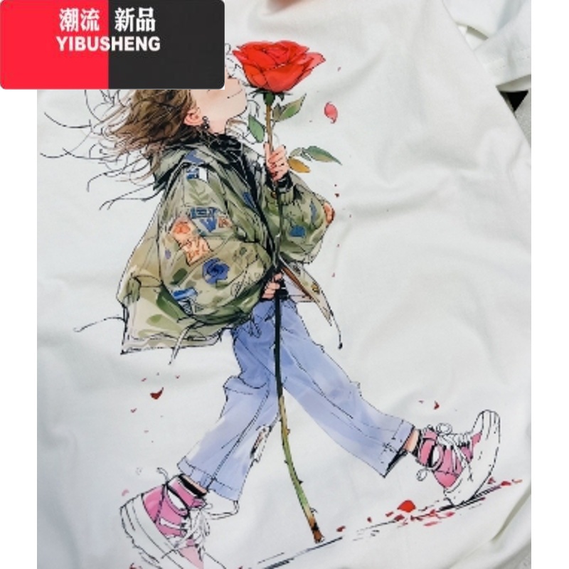 YIBUSHENG151-200号韩系穿搭t恤女短袖装2024新款计小众T恤高清大图