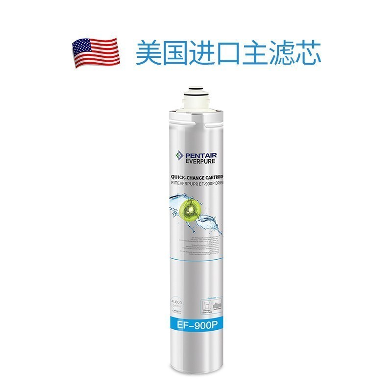 美国.爱惠浦(EVERPURE) 厨下式家用直饮净水器 EF-900PT母婴 3.6L/分钟超大流量 美国原装进口滤芯