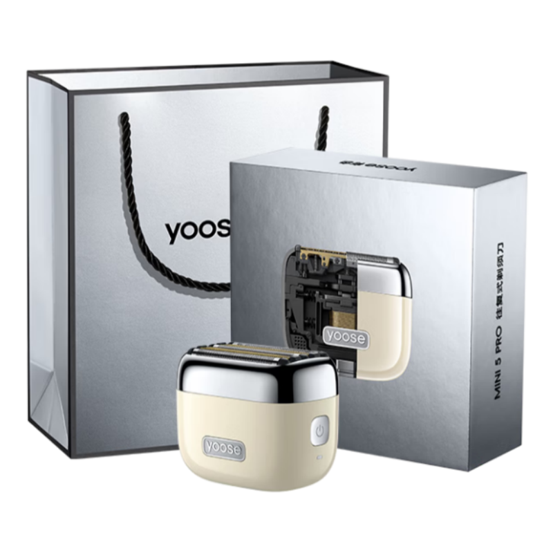 有色(yoose)剃须刀便携往复式5刀头 MINI 5 PRO 亚麻白