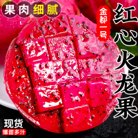 【熊猫鸟】 京都一号红心火龙果 净重2.8-3.2斤 小果 6-8个 箱装 热带 水果 当季新鲜水果