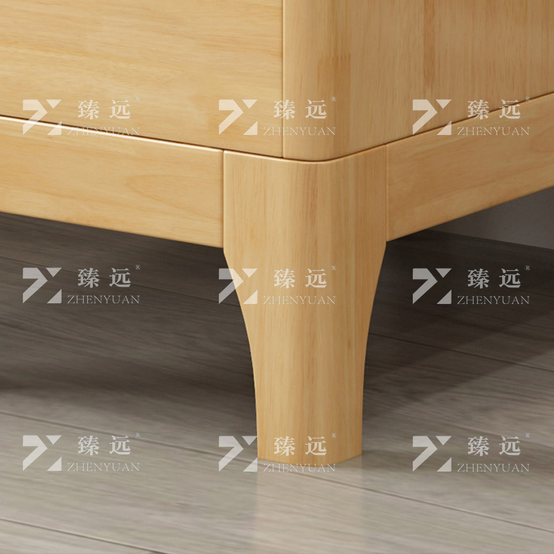 臻远 ZY4030902 床头柜原木色床边收纳储物柜