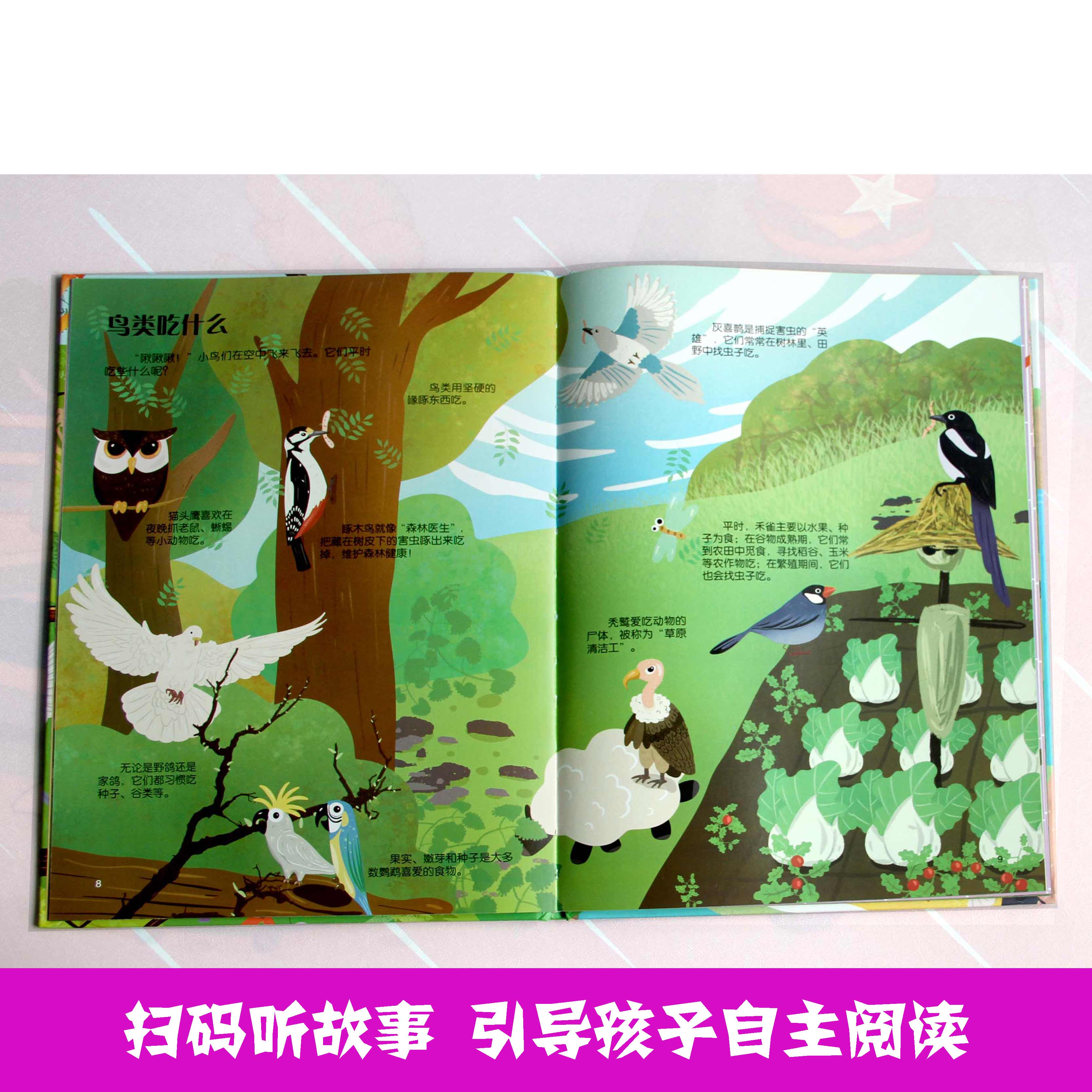 揭秘鸟类 [正版]揭秘鸟类 鸟类百科全书大全绘本 揭秘系列小神童科普世界硬壳绘本幼儿园儿童幼儿趣味漫画科普类书籍小学飞行高清大图