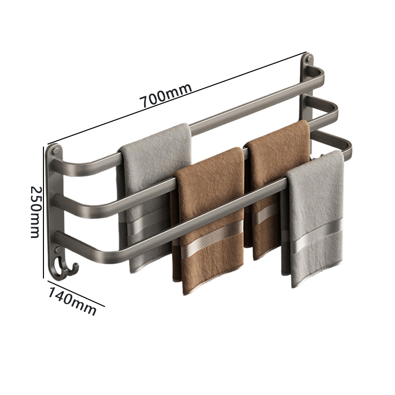 豫汉迎多杆毛巾架 三杆毛巾架700*140*250mm个