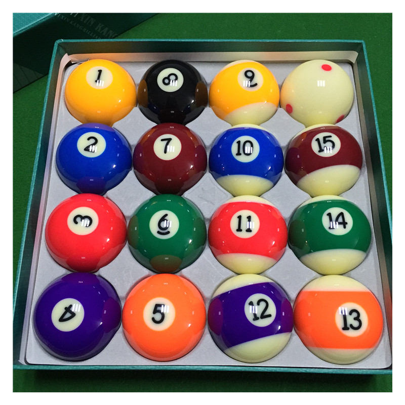 台球球子美式台球中式花式九球黑八十六彩水晶台球水晶球台球配件