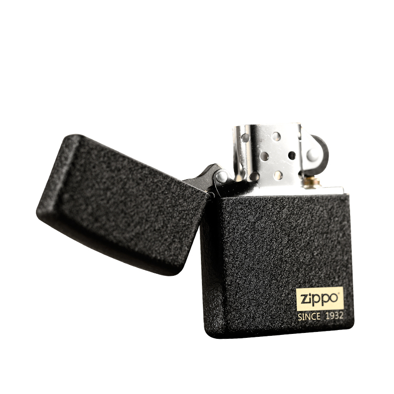 之宝(ZIPPO)236-5黑裂漆-经典商标打火机