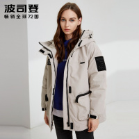 波司登羽绒服女短款冬新款加厚连帽工装宽松潮流B90142522DS