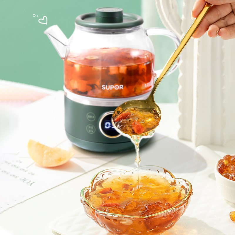 苏泊尔(SUPOR)养生壶 迷你小煮茶器花茶壶 电水壶烧水壶电热水壶 0.6L养生杯 mini养生杯-白
