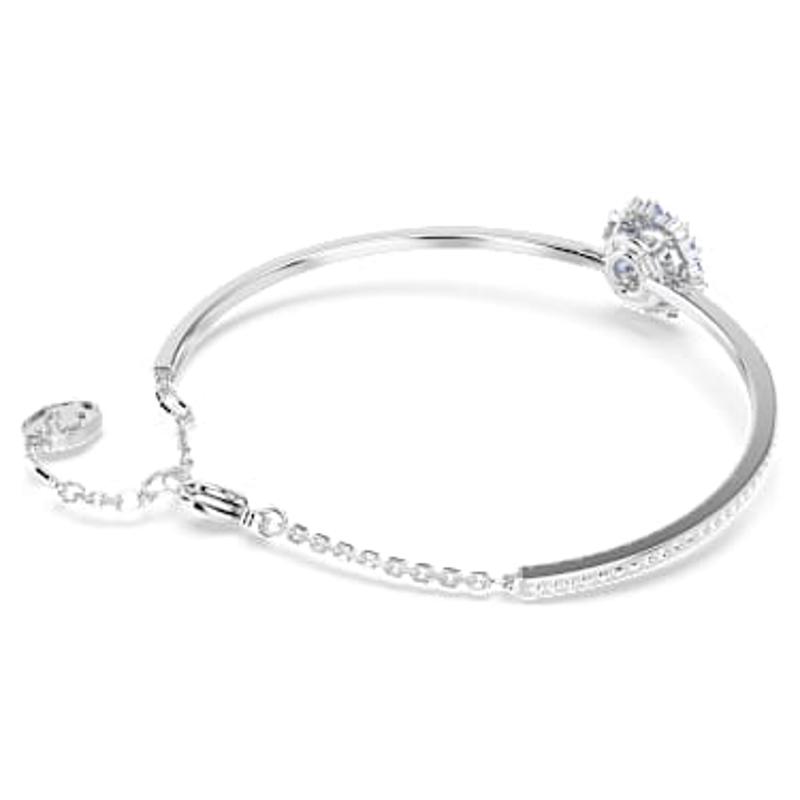 女款蓝色水晶手链优雅花朵设计经典镀铑时尚饰品高清大图