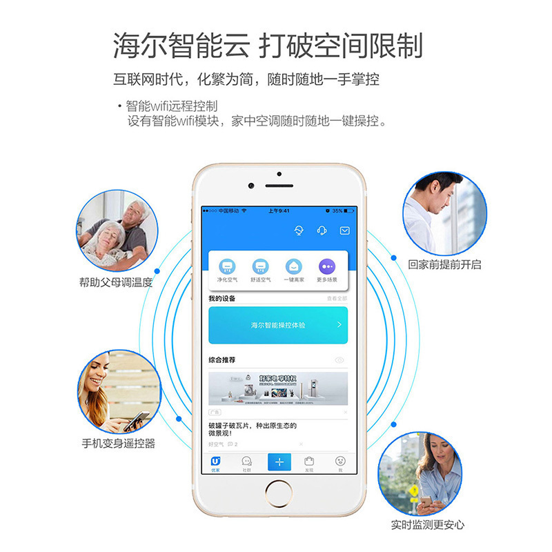 Haier/海尔中央空调5匹一拖四冷暖全直流变频家用多联机RFC125MXSAVB(F)三菱电机压缩机高清大图