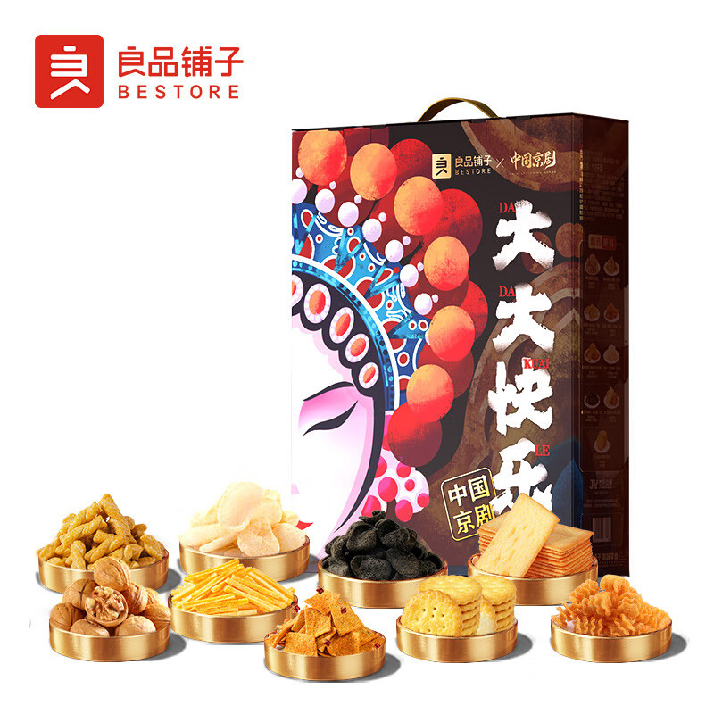 良品铺子零食礼盒多口味随身带随时解馋大大大快乐1000g高清大图