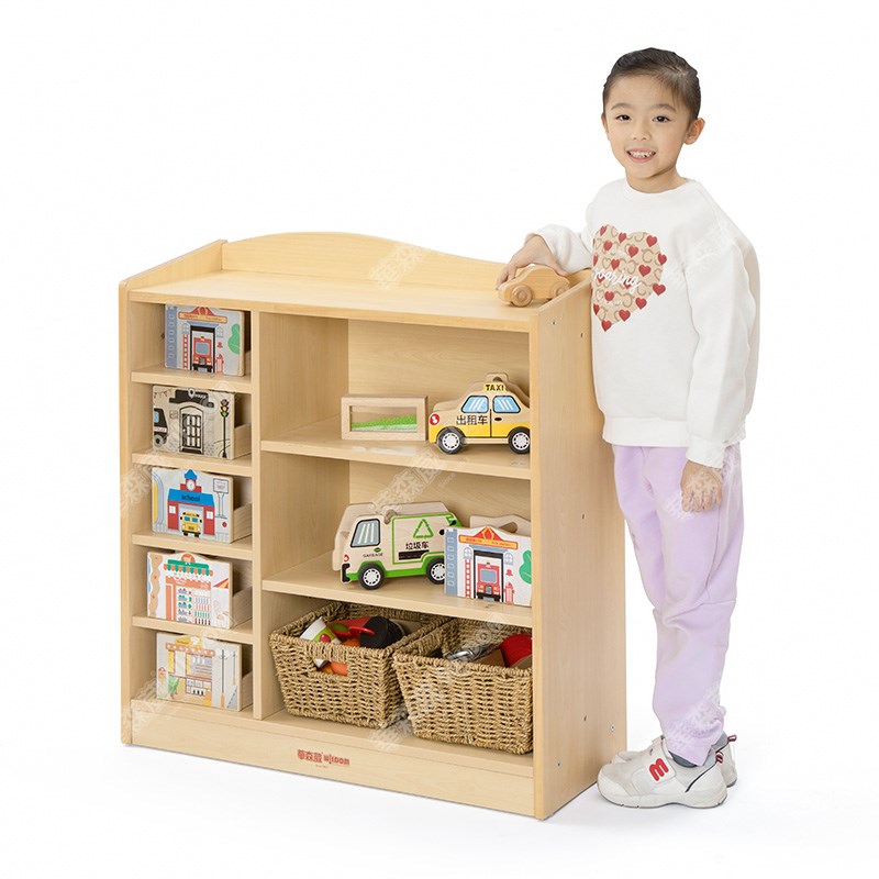 维也纳实木3层综合柜L80-枫木纹高清大图