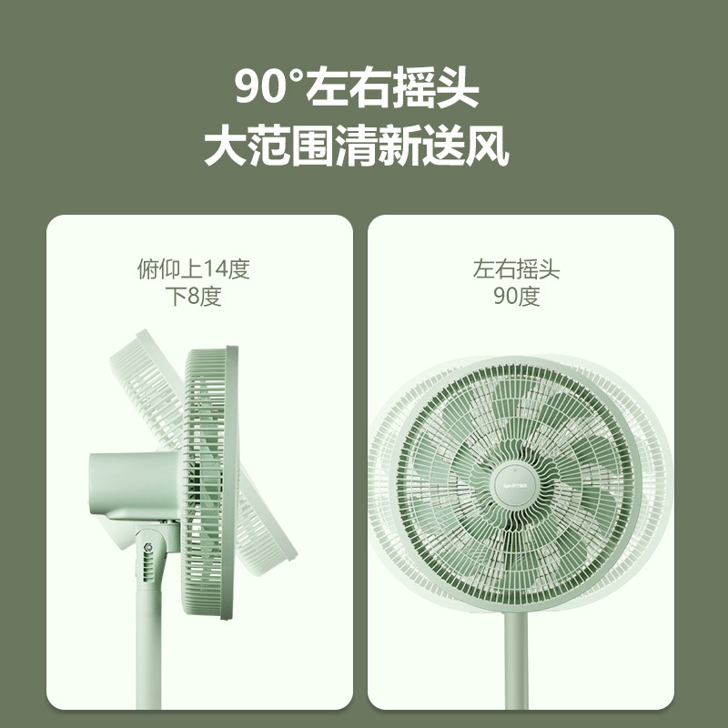 苏宁宜品 循环扇 菡芝3机械款家用立式台式两用10+5多叶柔风香薰电风扇 绿色 FS30-B(SNYP-XHS-03M)
