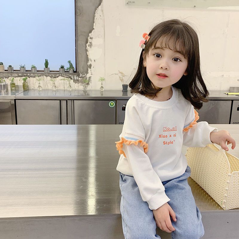 小女孩春天穿的衣服女童春装卫衣2020新款韩版洋气儿童条纹上衣宝宝