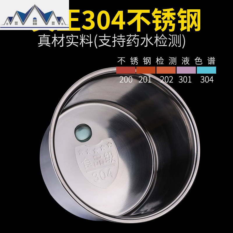 304不锈钢调料盒调味料罐子调味罐厨房家用带盖圆形油盅缸收纳盒 三维工匠高清大图
