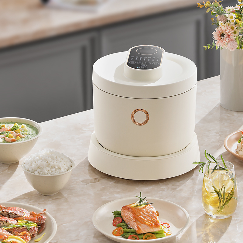 德国蓝宝(blaupunkt)蒸汽煮电饭煲多功能智能米汤分离沥米饭木桶蒸饭