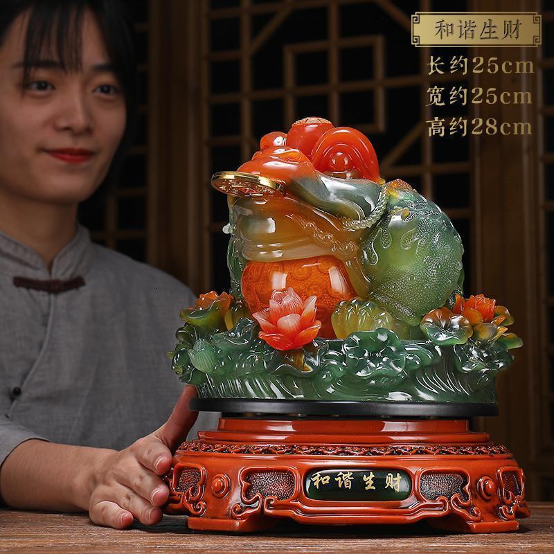 美帮汇金蟾摆件店铺饭店开业礼品办公室家居摆件物三足金蝉高清大图