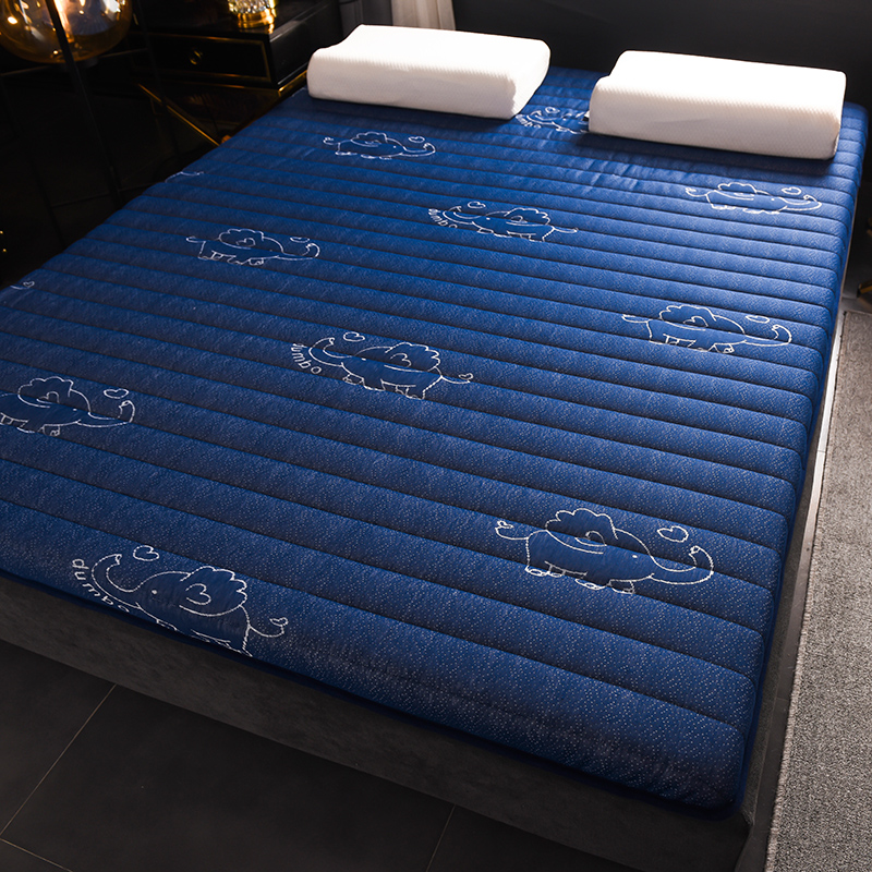纯色针织棉床垫 蓝色小象（约厚6cm） 100*200cm/CD49XT2405637
