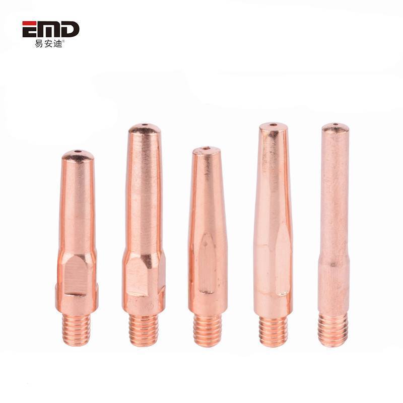 易安迪 气保焊导电嘴 铬锆铜M6*45*0.8mm 10支 盒