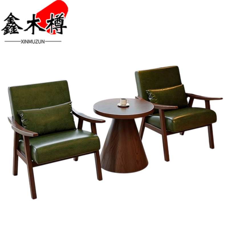鑫木樽办公桌椅实木组高清大图