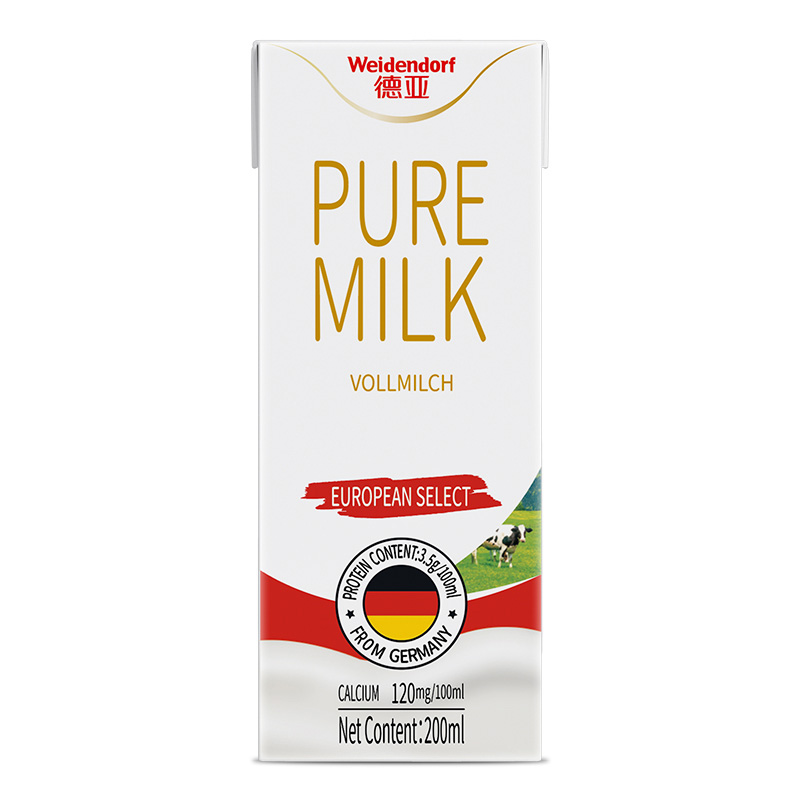 德亚纯牛奶200ml*10盒轻盈全脂奶香细滑清甜绵软3200679高清大图