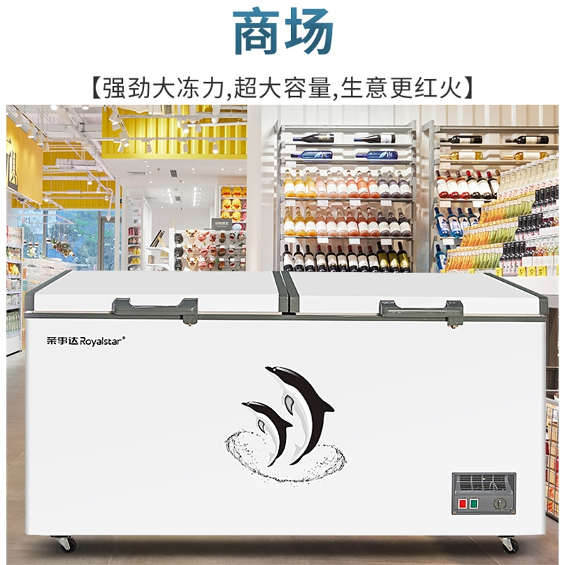 荣事达冰柜家用商用大容量全冷冻节能无霜小型冷藏冷冻速冻卧式冷柜小冰柜_518铜管家用商用大容量