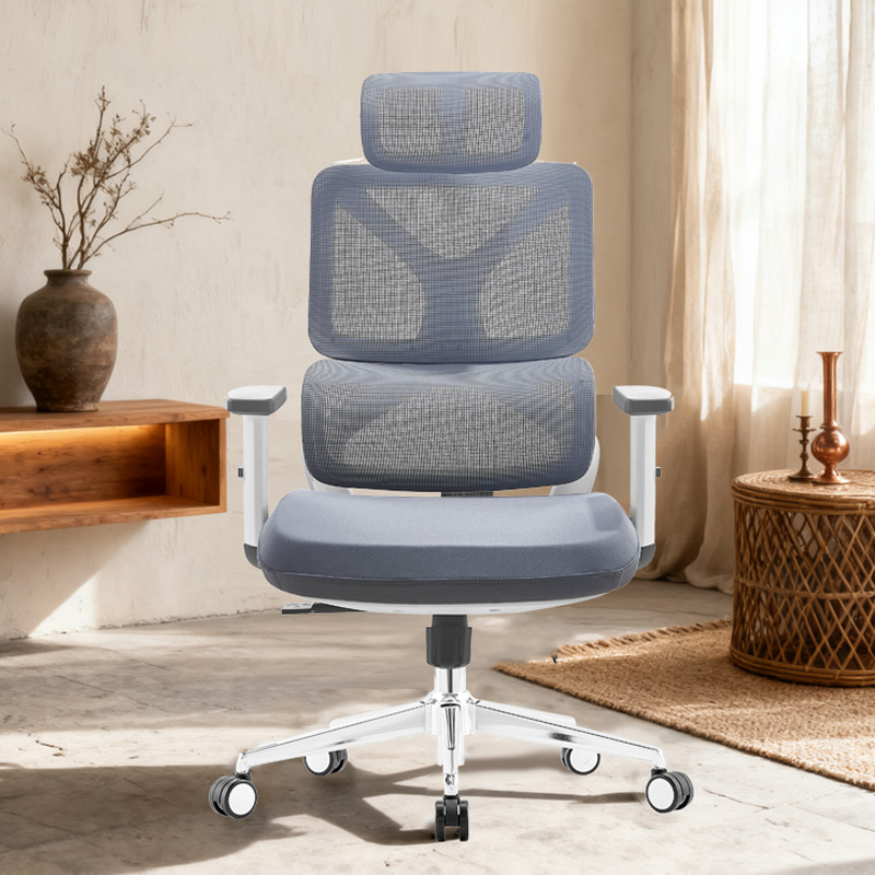 臻远 ZY-8938 办公椅人体工学椅转椅 定型棉白框 单位:把高清大图