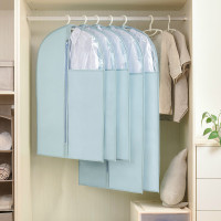百草园防尘袋衣罩大衣服防尘罩挂式家用收纳透明挂衣袋西服西装套 无纺布大号(10个一组 购买颜色联系客服)