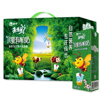 蒙牛未来星儿童成长有机奶190ml*12盒 (新老包装随机发)