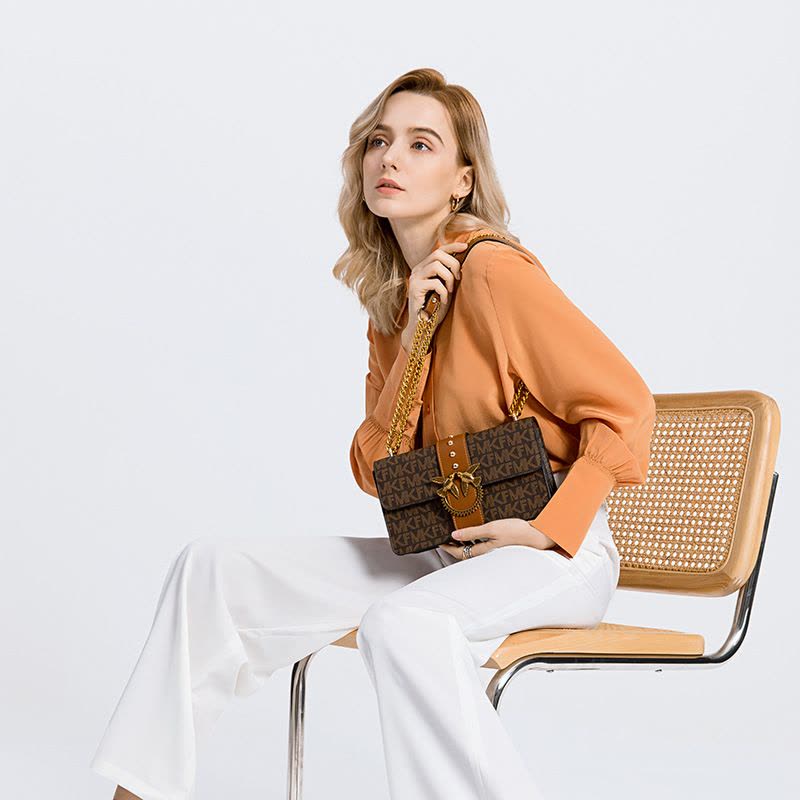 MKJ2023包包女士新款潮时尚女包燕子包百搭单肩斜跨包链条小方包小包图片