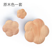 挂钩家用实木挂衣钩强力 粘胶免打孔挂衣架创意北欧墙壁木质壁挂|原木色一套共3个