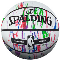 斯伯丁SPALDING篮球室外篮球橡胶材质83-636大理石彩色印花系列7号标准篮球