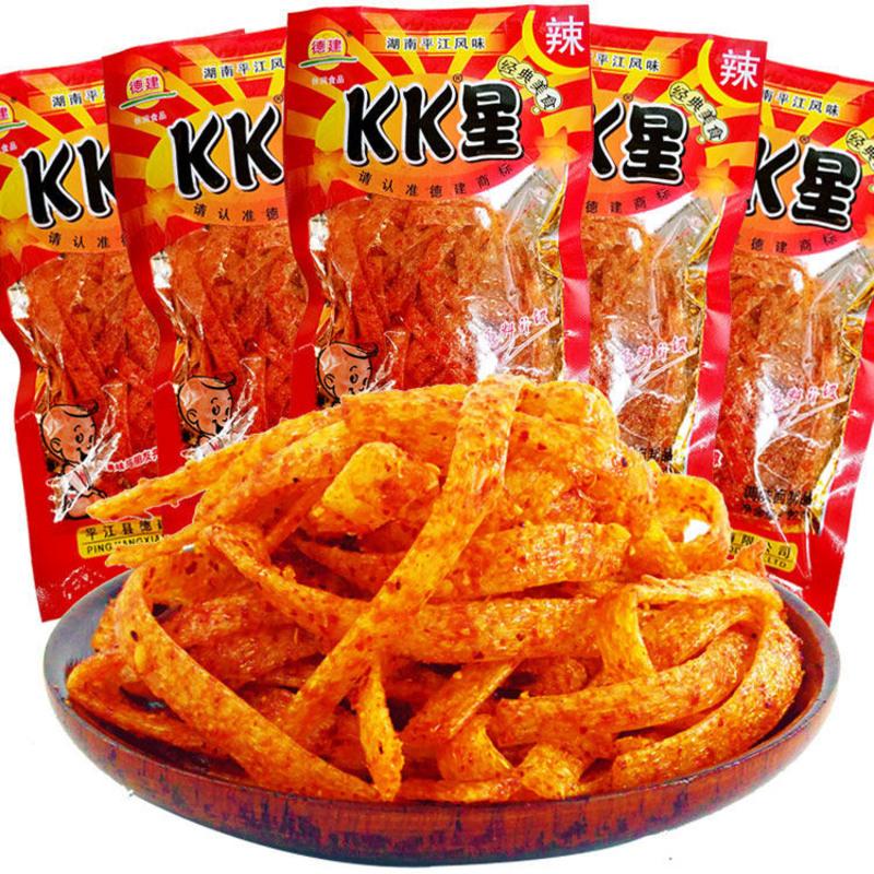 湖南kk星辣条变态辣特巨超辣麻辣面筋零食儿时8090后童年怀旧 15包