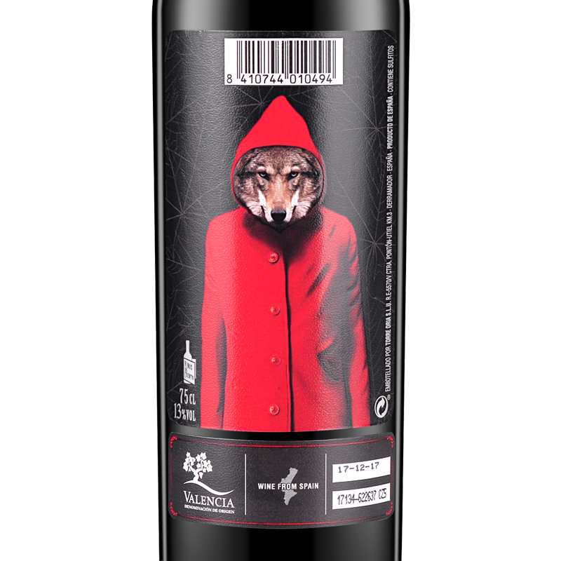 西班牙进口红酒 奥兰Torre Oria小红帽陈酿干红葡萄酒750ml*6瓶 整箱装(非原箱发货)