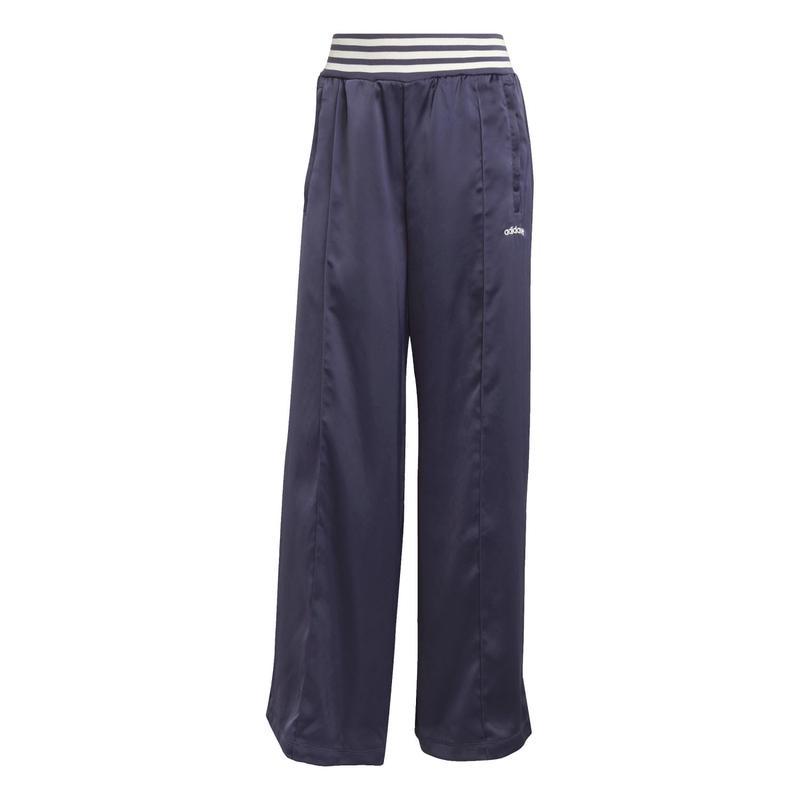 Adidas/阿迪达斯运动长裤女复古阔腿丝光面料弹力舒适日常百搭宽