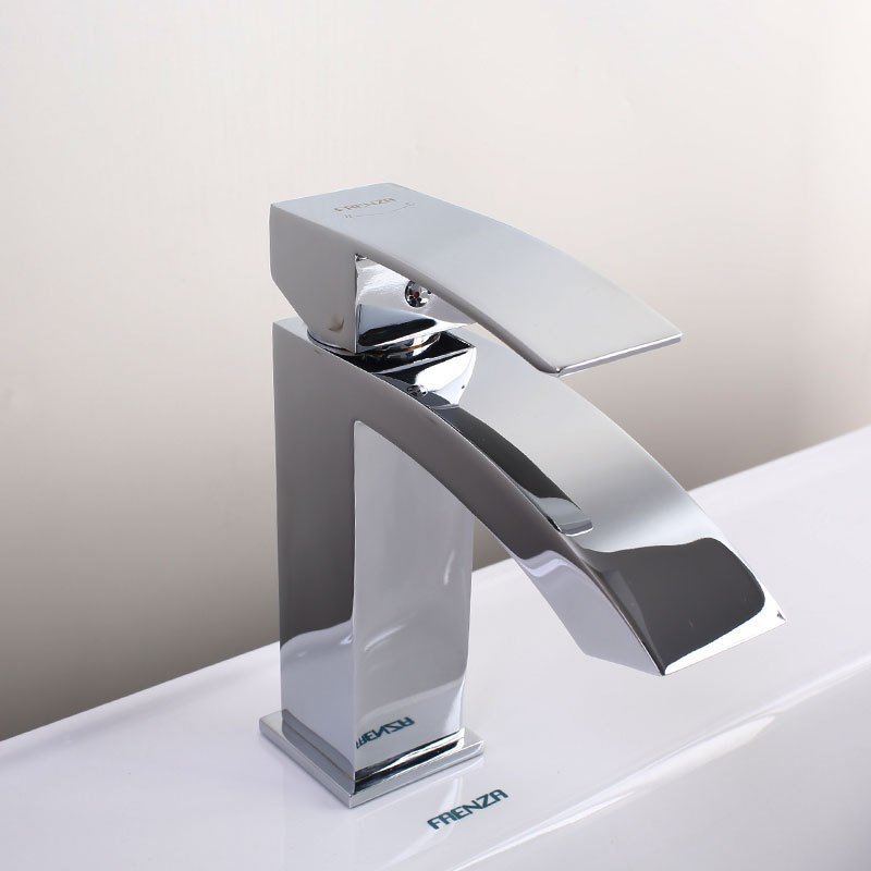 法恩莎卫浴出口美国0铅检测单孔洗脸盆浴室柜台盆面盆冷热水龙头f1a