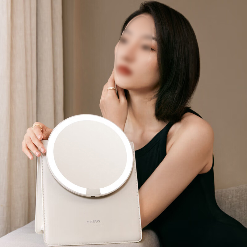 觅光美妆镜M1便携高清日光镜ToGo小魔方化妆镜带灯AML115G高清大图