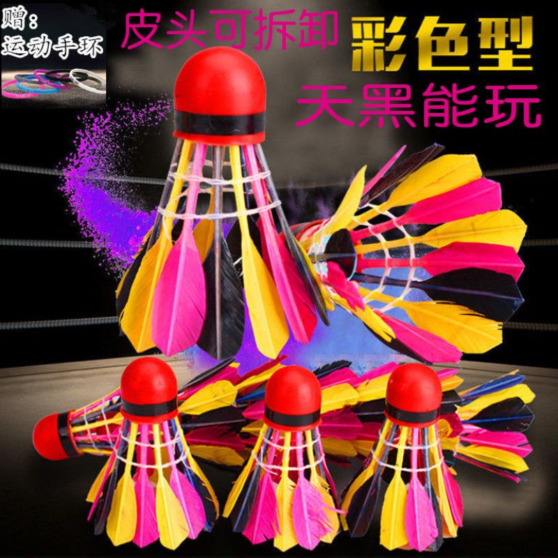 彩色羽毛球家庭用球球馆羽毛球训练羽毛球比赛羽毛球高速11只装 彩球(5个)