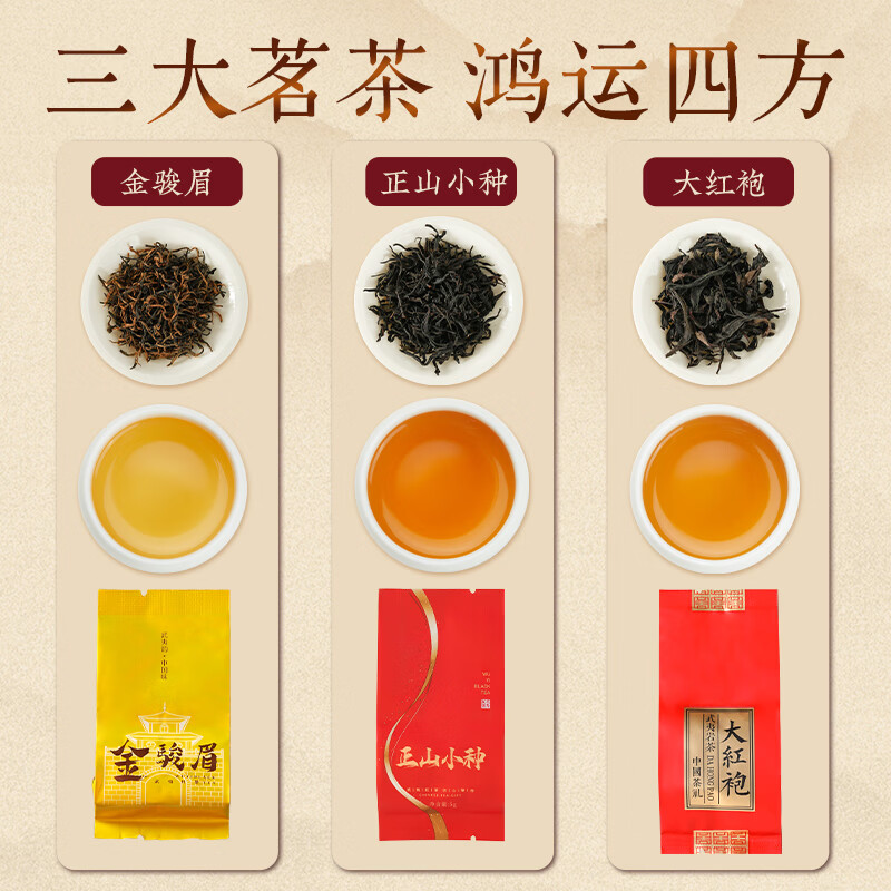 去寻 金骏眉三大茗茶特级红茶叶套装 368g高清大图