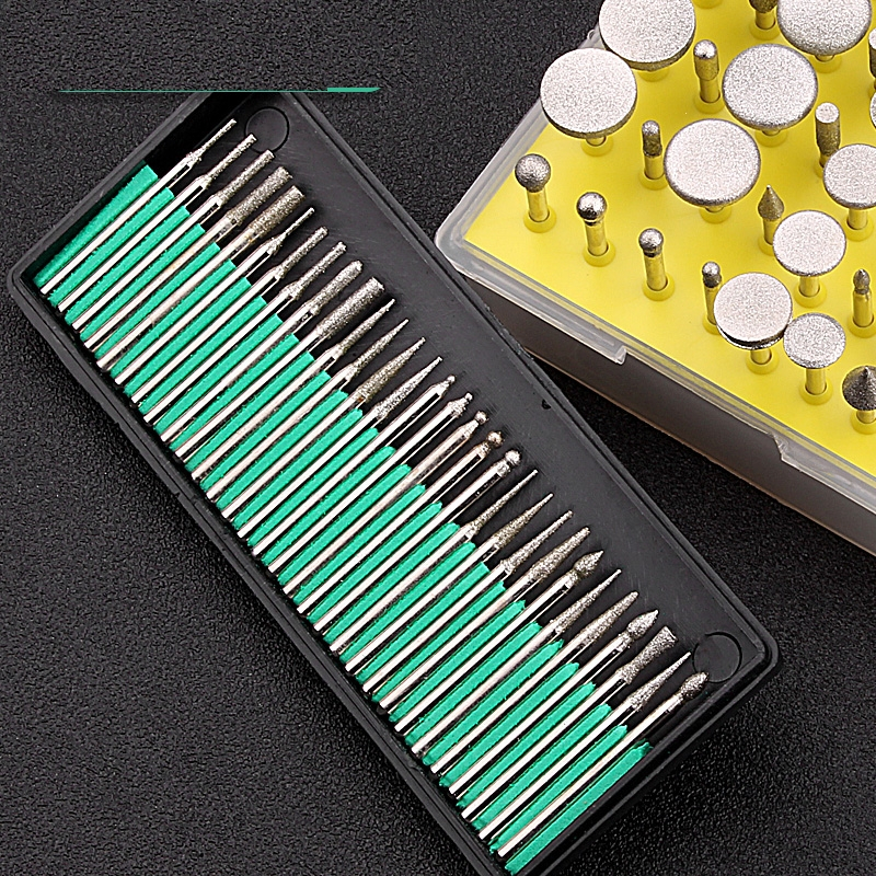 工具头磨头理线家套装电动金刚砂钻头翡翠文玩打磨235玉石雕刻磨针