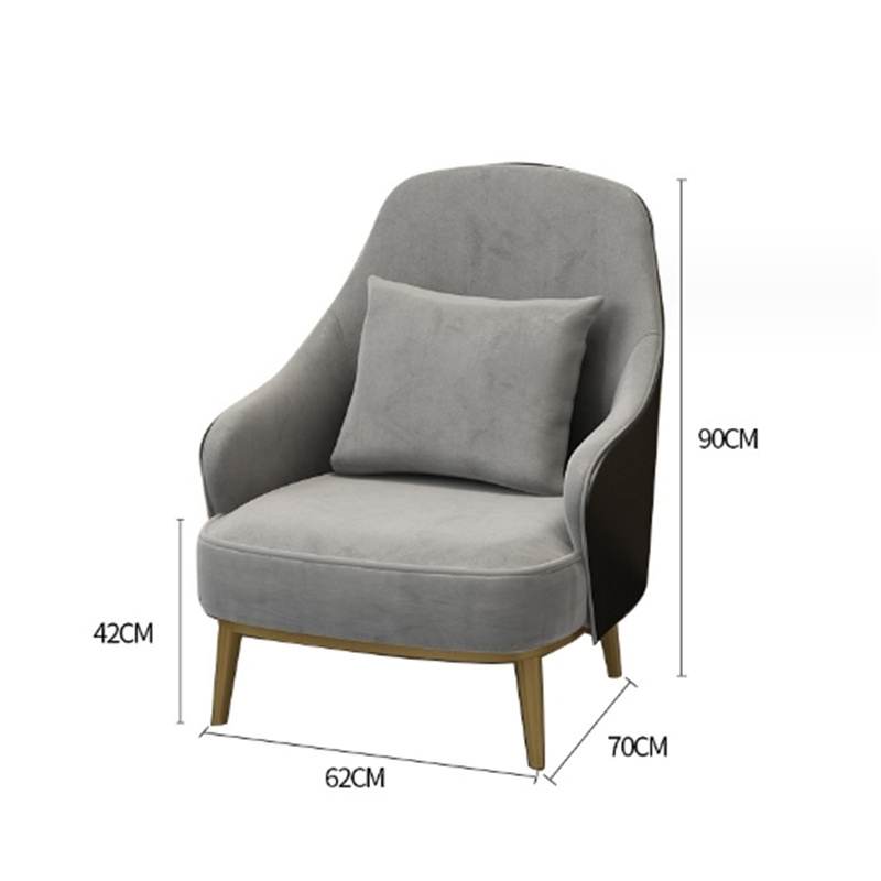 白寅 BY-PSBGY-004 沙发 黑色+灰色+金色脚(单位:张)