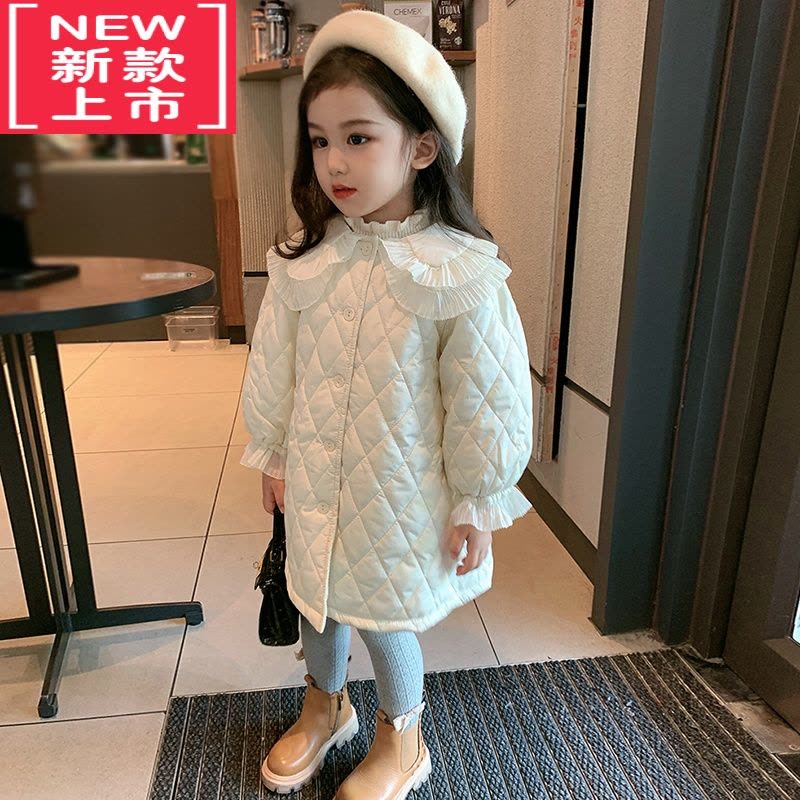 可莉允女童连衣裙外套儿童2022新款韩版冬装裙子宝宝洋气长袖公主棉服裙图片