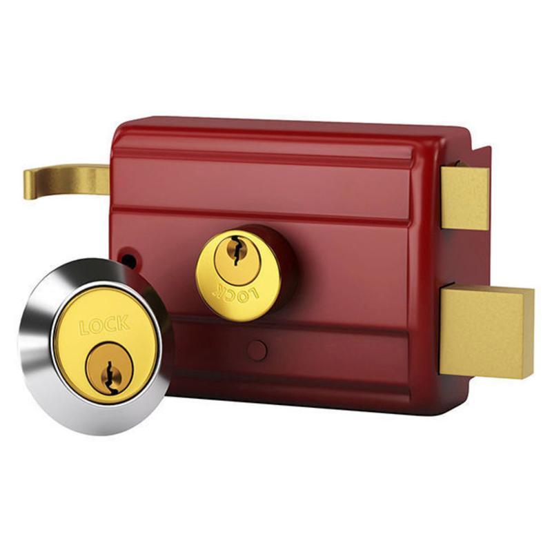 家用安全普通老式防盗门锁子卧室室内木门外装门锁双舌556通用型556