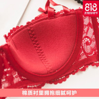 热卖蕾丝性感美背 聚拢小胸罩女士半杯超薄情趣黑色内衣文胸套装