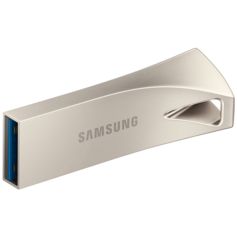 三星(SAMSUNG)64G 金属外壳五防 USB 3.1 BAR PLUS 香槟银 高速闪存盘